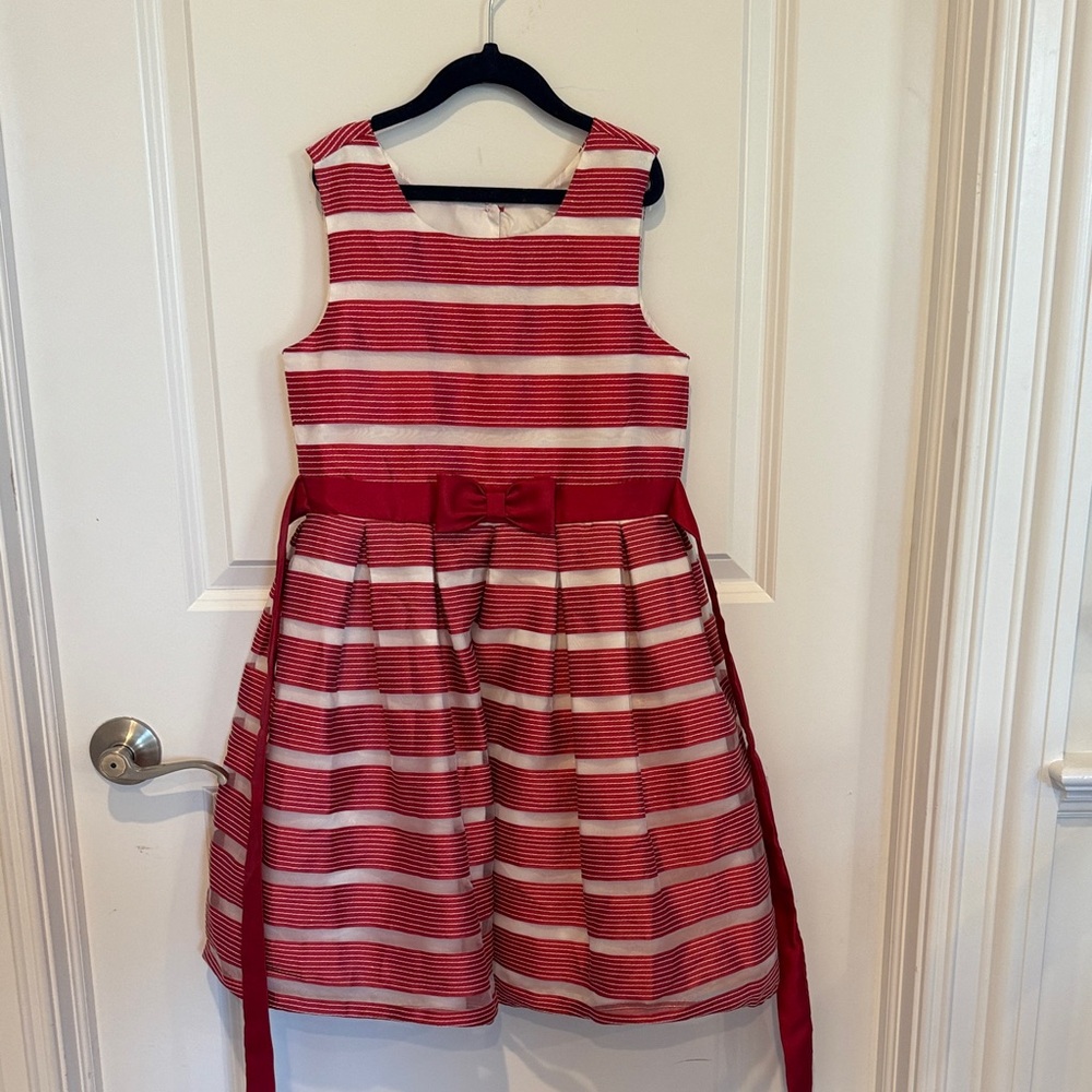 Like new Jona Michelle size 10 Red and white striped dress